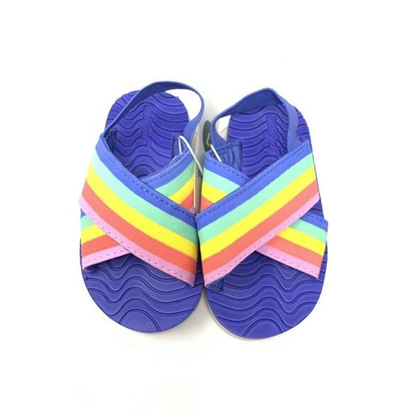 Cat & Jack Wallis Sandals Rainbow Strappy Size 7 - Picture 3 of 4